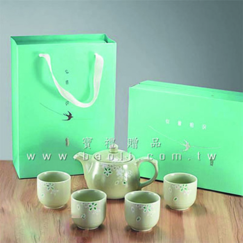 和風茶具五件式禮盒產品圖